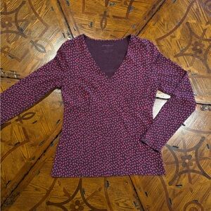 Eddie Bauer Long Sleeve Wrap Top